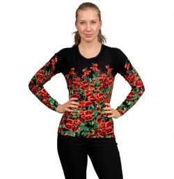 Pullover "Mohnblumenprint" 