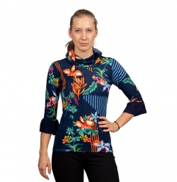 Pullover "Blumenstreifen" 